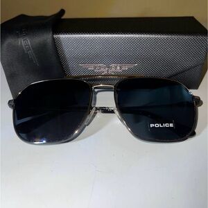 Police Silver and Black Sunglasses